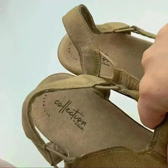 Clarks collection sandals size 8 39 tan suede - Picture 10 of 12